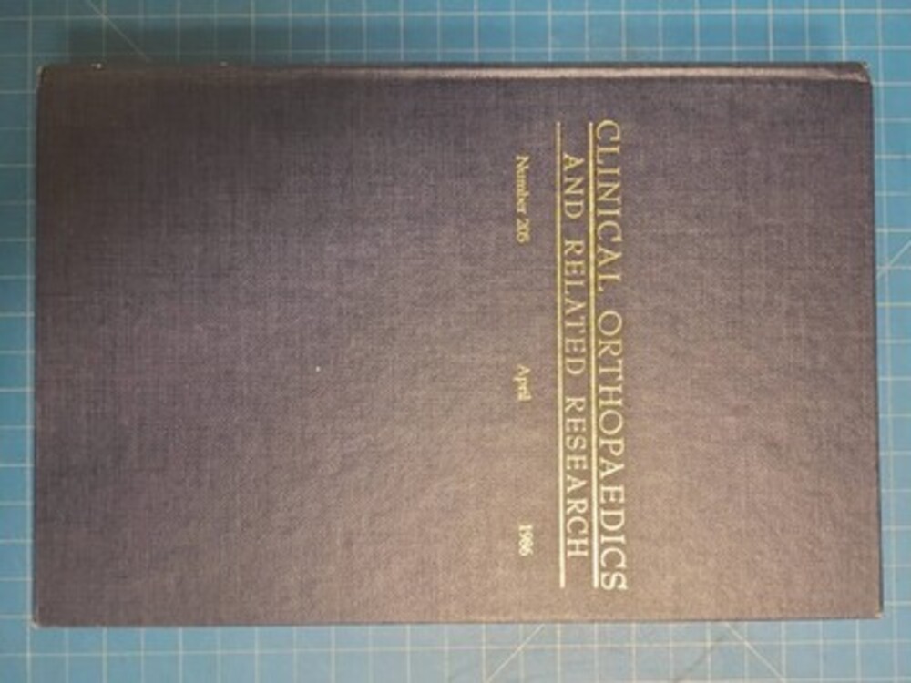 Clinical Orthopaedics Related Research Book Number 205 April 1986 Medical